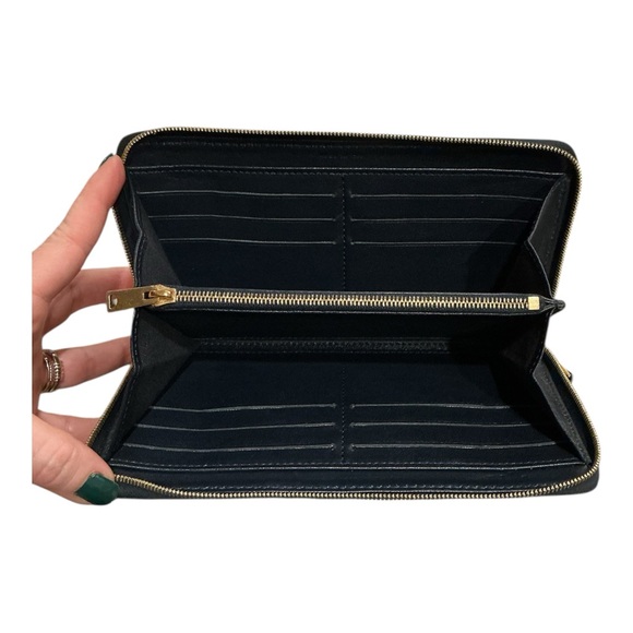 Celine Dark Navy Zip Around Wallet - Picture 4 of 9